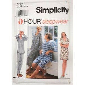 Simplicity Pattern # 9391 "1 Hour Sleepware"  Sizes XS,S,M Unisex  UNCUT